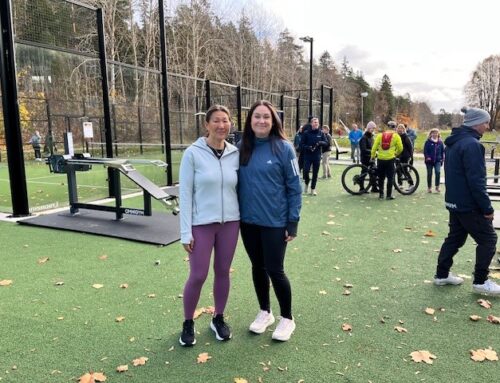 Nytt utegym i  Stadsparken invigt