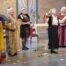 Donnorna från vänster: Inger Dahlström Lundin, Maud Hammerud, Nina Nygren, Ninnie Oké, Susanne Uddsten och Irene Hammar i sina scenkläder. Foto: Jan Ronström